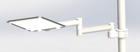 Медкрон DS-Tab-40-2 – Столик инструментальный (нерж сталь / стекло)