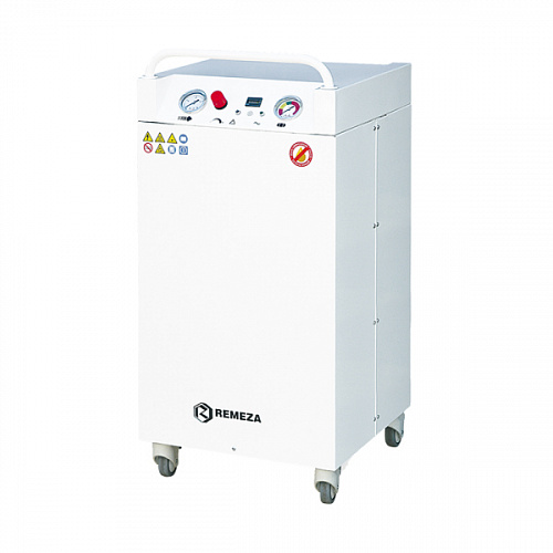 Remeza КМ-8.OLD10НК - Стоматологический безмасляный компрессор для аппаратов искусственной вентиляции легких и наркозно-дыхательного оборудования, с кожухом, с ресивером 8 л, 75 л/мин