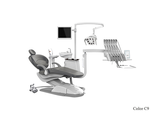 SILVERFOX 8000B-SRS0 – Стоматологическая установка с верхней подачей и с мягкой обивкой