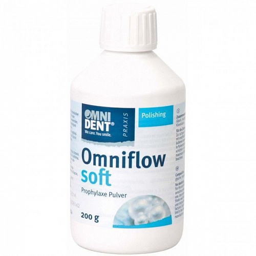 OMNIDENT OMNIFLOW SOFT - профилактический порошок с глицином для аппаратов Air Flow, 200 г 