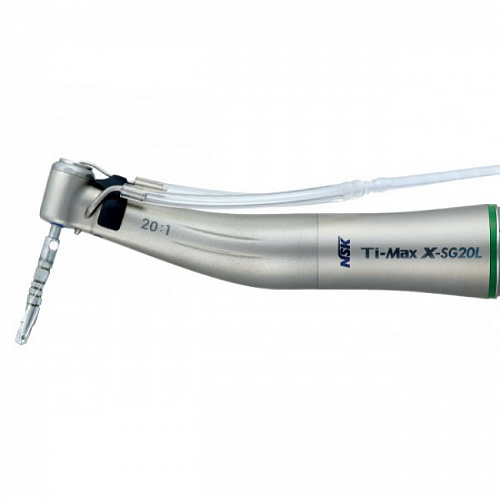 NSK Ti-Max X-SG20L – наконечник угловой хирургический, внешнее и внутреннее охлаждение, 20:1, с оптикой