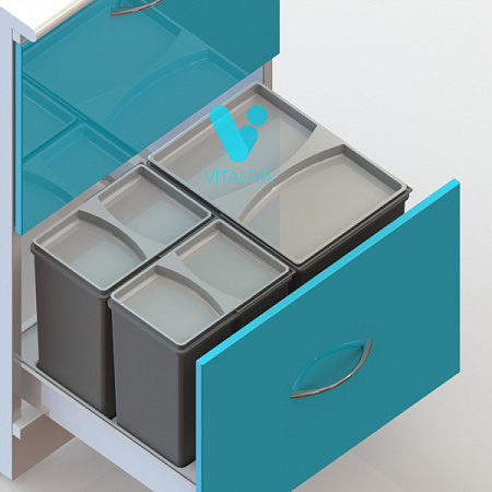 ВИТАЛИЯ М1 — Медицинская тумба на подиуме с системой сортировки отходов